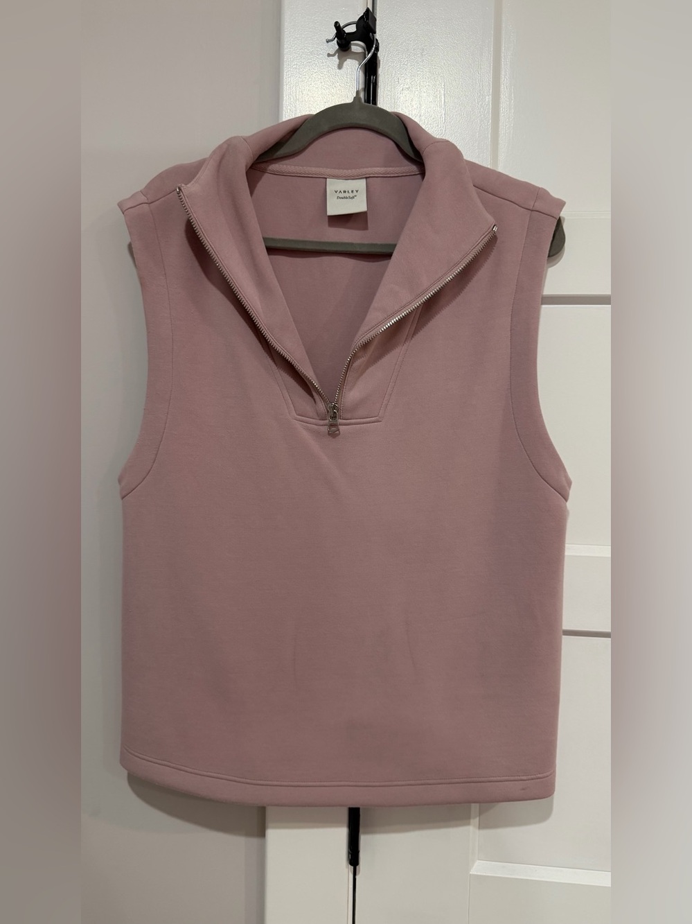 Varley double soft Magnolia Half-Zip Tank